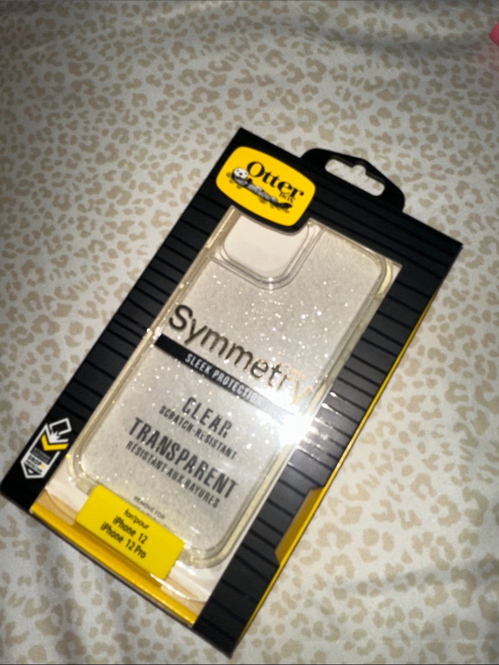 IPHONE 12/12pro Otterbox Symmetry Series Clear Glitter Case - Transparent/Sparkl